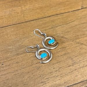 Turquoise and sterling silver earrings